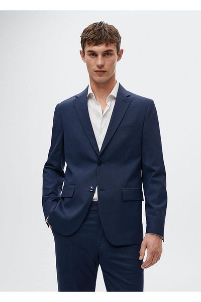 MANGO Man Slim Fit Wool Blazer Jacket
