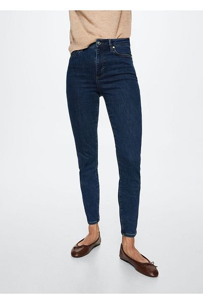 MANGO Woman Blugi skinny cu talie înaltă