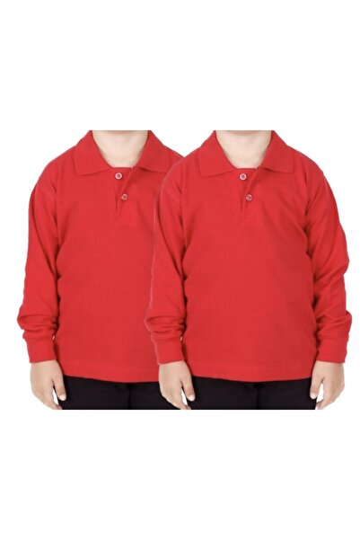 FATELLA Unisex dečija polo majica sa dugim rukavima, standardnog kroja, običn...