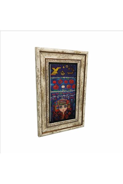 BAKSEPETE Turkish Girl Printed Natural Stone Painting 20Cmx30Cm Drt-038