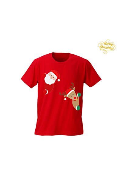 HediyeMania Tricou special de Crăciun Moș Crăciun cu imprimeu Tricou roșu de ...