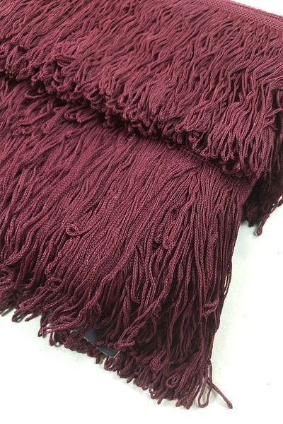 Hobigram Burgundy Fringe Tassel Width 20 cm 1 Meter – Special Design, Accessory, Quality Production, Eye-Catching Style – Dek