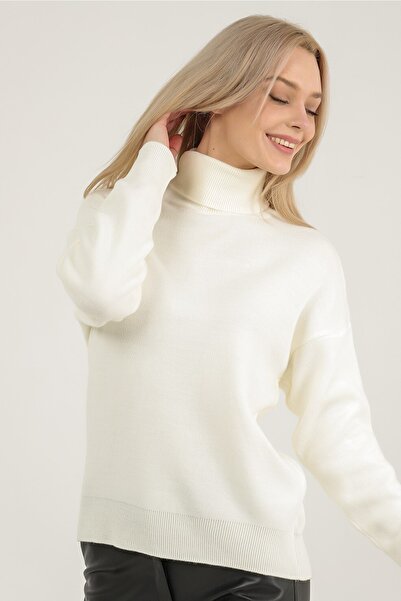 VEGENZE Pulover de damă Ecru Interlock Full Fisherman Knitwear