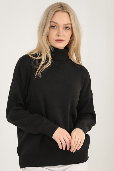 VEGENZE Pulover negru Interlock Full Fisherman Knitwear pentru damă