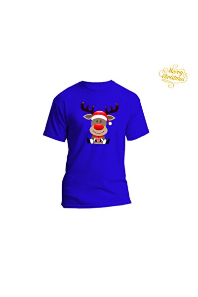 HediyeMania Sax Blue Новогодишна специална серия Сладък дизайн Печатна унисек...