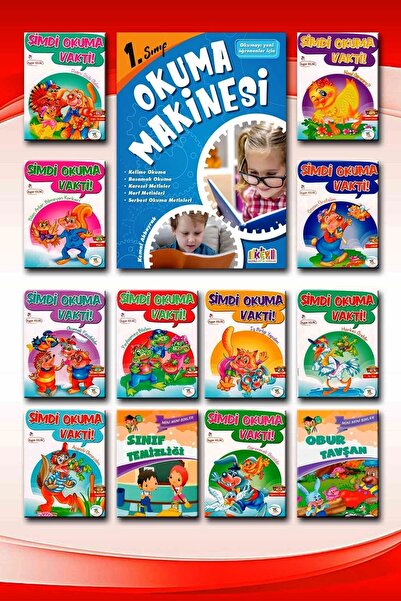 5 Renk Yayınları 1. Sınıf Hikaye Seti Şimdi Okuma Vakti Ve Key Hızlı Okuma Ma...