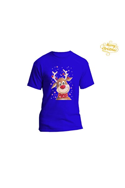 HediyeMania Tricou unisex cu design special de Anul Nou Sax Blue cu imprimeu ...