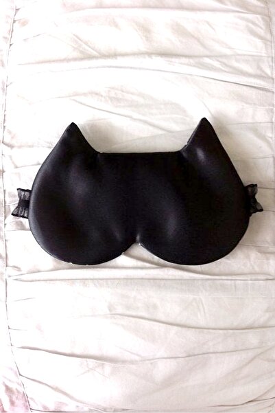 Miomundo Saten Siyah Batman Cat Woman Kedi Göz Uyku Bandı