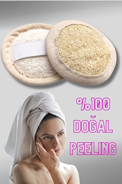 Şık Kalıp Doğal Kabak Lifi Yüz Kesesi Peeling Etkili Yüz Kabak Lifi Kesesi
