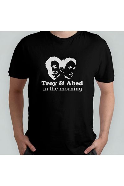 Pixxa Troy And Abed In The Morning - Community 100% Cotton Crew Neck T-shirt Μοντέλο - 6