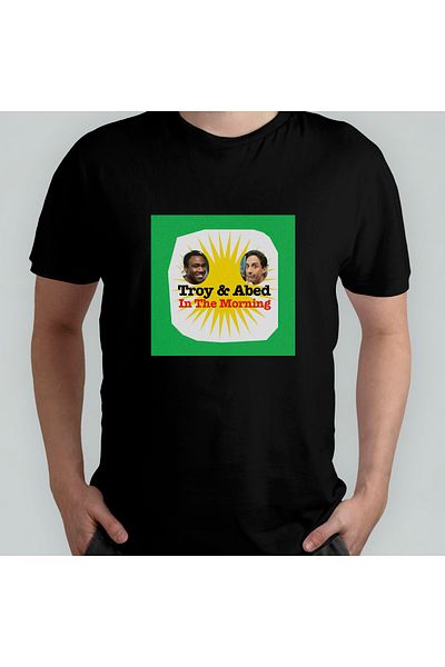 Pixxa Troy And Abed In The Morning - Community 100% Cotton Crew Neck T-shirt Μοντέλο - 4