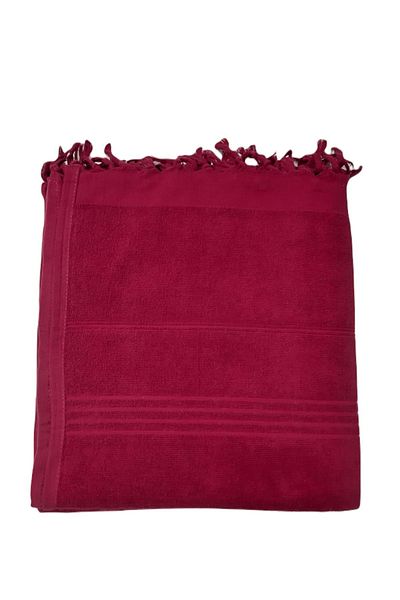 Romans Beach Towel with Tassels Claret Red 90x180 Cm