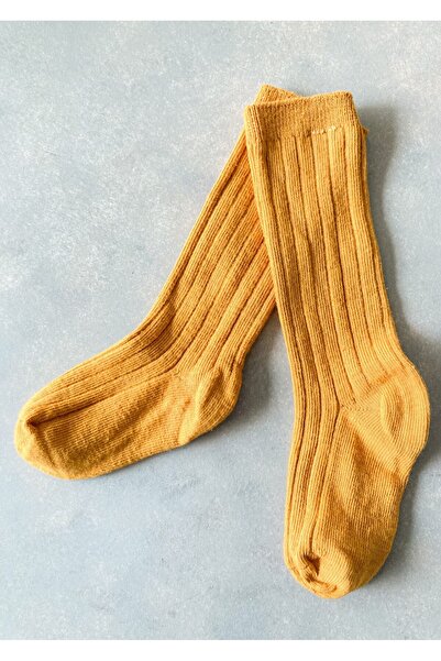 Li Puna Seamless Mustard Knee-Length Baby Socks