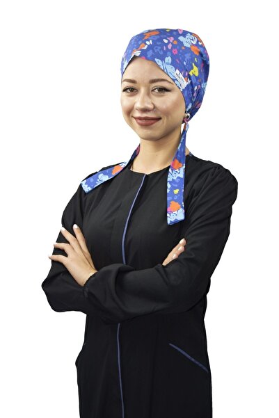 Nur Ortopedi Kadın Butterfly Kelebek Tesettür Doktor Hemşire Hastane Aşçı Bonesi