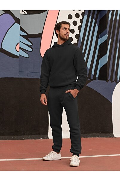 Sekizbiraltı Унісекс Oversize Чорний спортивний костюм