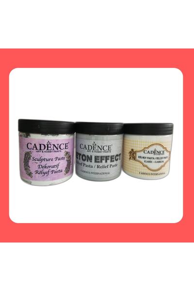 Cadence Klasik Rölyef Pasta++beton Rölyef Pasta+ Sculpture Pasta 250 Ml (3 Lü...