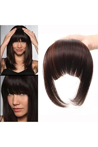 AKOLİFE Kahve Balyaj Takma Kahkül - Fön Maşa Uygulanabilir Gerçek Saç Doğal G...