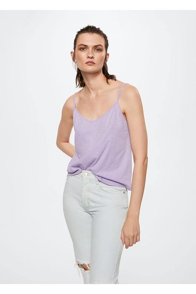 MANGO Woman Cotton-linen Blend Blouse