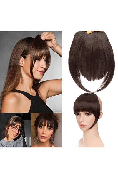 AKOLİFE Kahverengi Takma Kahkül - Isıya Dayanıklı
