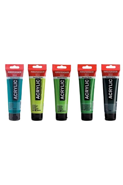 Talens Amsterdam Akrilik Boya 120ml 5'li Set Yeşil Doğa Renkleri