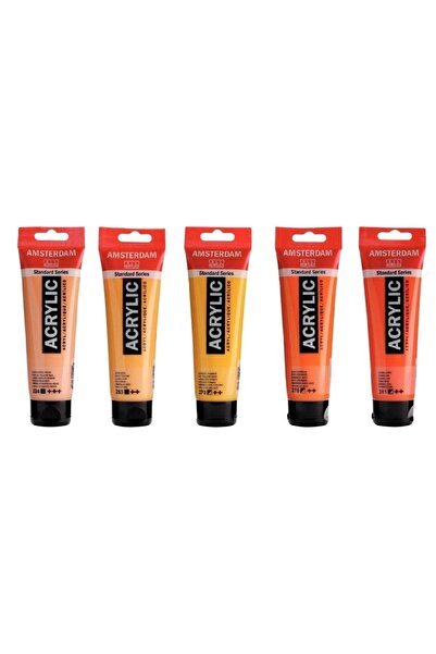 Talens Amsterdam Akrilik Boya 120ml 5'li Set Turuncu Tonu Renkleri