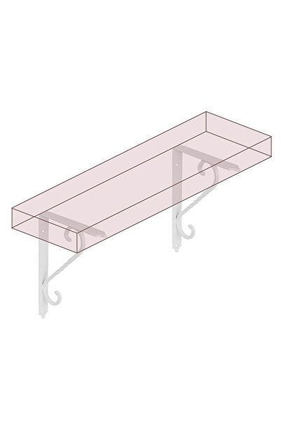 HOBİDABİ 2 bucăți 23x15 cm sub raft L picior alb decorativ din fier picior raft