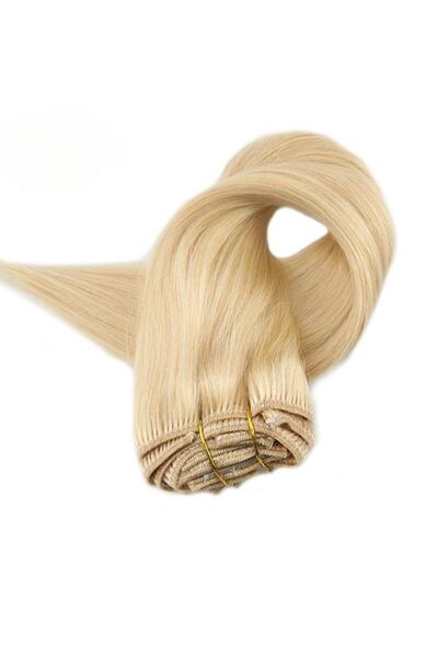 AKOLİFE Платиненоруси полумесечни клипс-екстеншъни за коса - термоустойчива к...