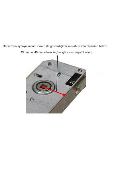 ARON Dooraks Black Lock (ROOM) Door Lock 40mm Oval Mirror