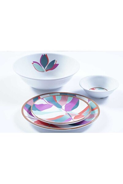 MELAMİN Floral 4 Kişilik Set (13 Parça)