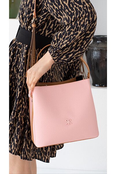 ImPolo Geantă de umăr Lola Powder Tan pentru femei, dimensiune 24x27