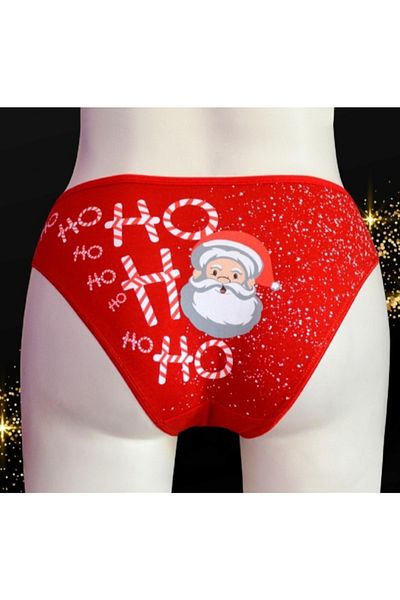 eos lingerie New Year Printed Red Bikini Cut Panties