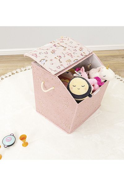 CimriKese Baby Room Felt Cornered Box Organizer with Lid