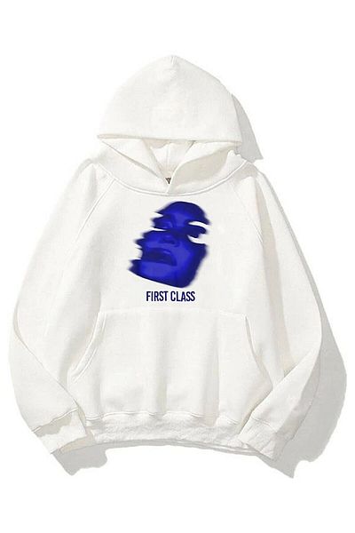 Keywest Hanorac alb supradimensionat „primă clasă” unisex