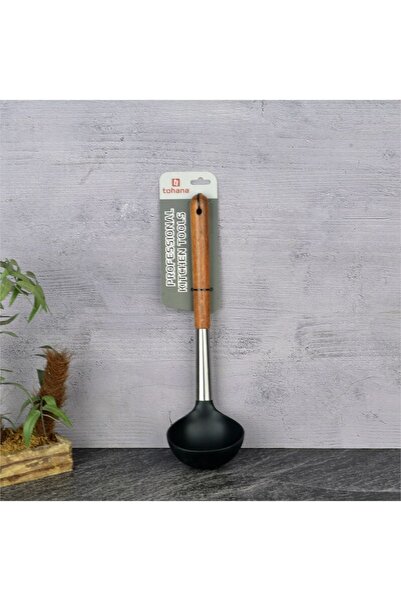 Tohana Thn75476 Wooden Handle Silicone Ladle