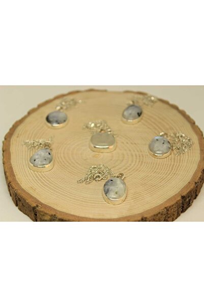 Necklace Tip Including Moonstone Silver Plated And Silver Chain