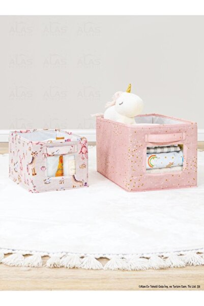 Smyak صندوق منظم للأطفال مكون من قطعتين مع نافذة