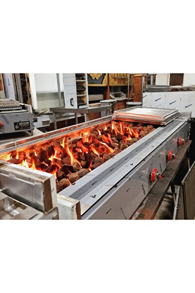 Arıcan Gazli Lava Tasli Izgara Kebap Ocagi Endustriyel 125 Cm
