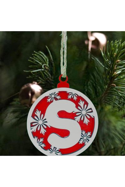HippoDeco Letter S Christmas Tree Ornament