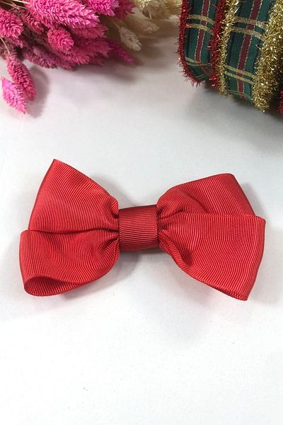 Hobigram Cataramă cu panglică cu fundă roșie 1 bucată – catarame, cataramă metalică, design strălucitor, ornament de păr, utilizare zilnică