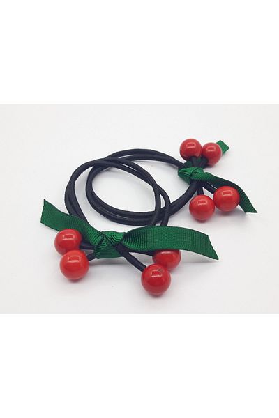 Trendyıldızı 2 Pieces Cherry Fashion Cherry Girl's Hair Clip & 1 Piece Children's Ring Gift
