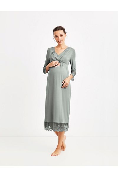 Catherine's Soft Textured Maternity Dress -871-greenlight