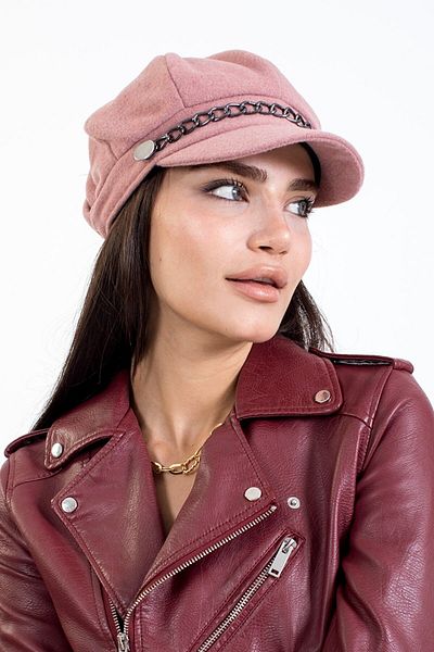 LadyColor Winter Hat Chain Accessory Stamp Fabric Beretta