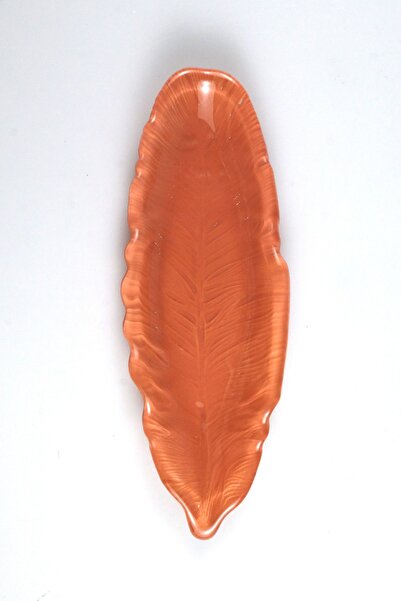 HERITAGE 25x9 Cm Orange Feather Decorative Presentation Plate