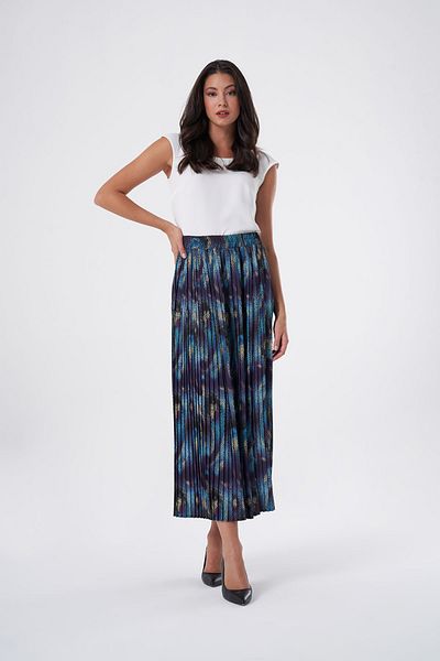 Mizalle Patterned Pleated Skirt