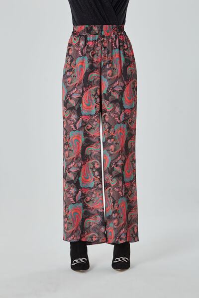 Mizalle Özel Desenli Renkli Pantolon