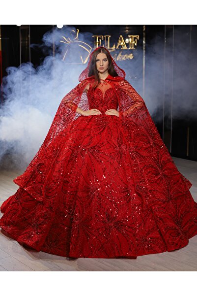 elaf fashion Kına Nişan Abiye Baş Örtüsü ve Ayrı Kollu