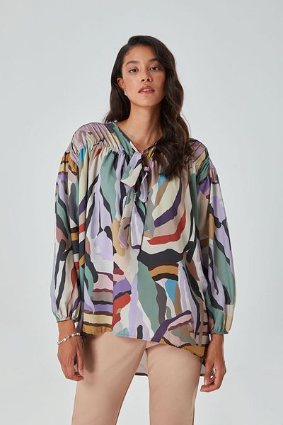 Mizalle Colorful Zebra Tunic