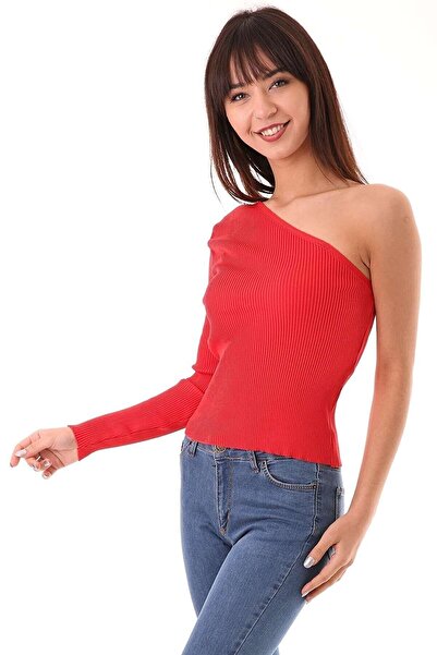 ROOT Tek Omuzlu Fitilli Uzun Kol Bluz