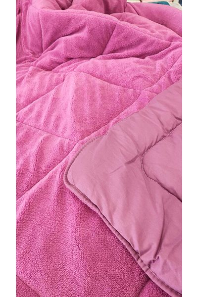 TY HOME COLLECTİON Ete Hometex Double Welsoft Quilt-plum 86992970012463