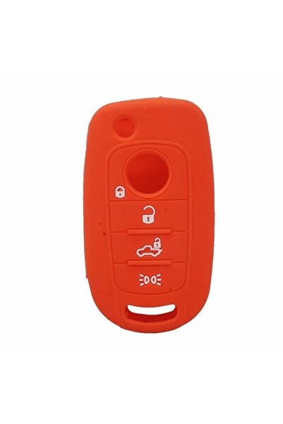 otodemir غطاء حماية لمفتاح السيليكون من Egea باللون الأحمر